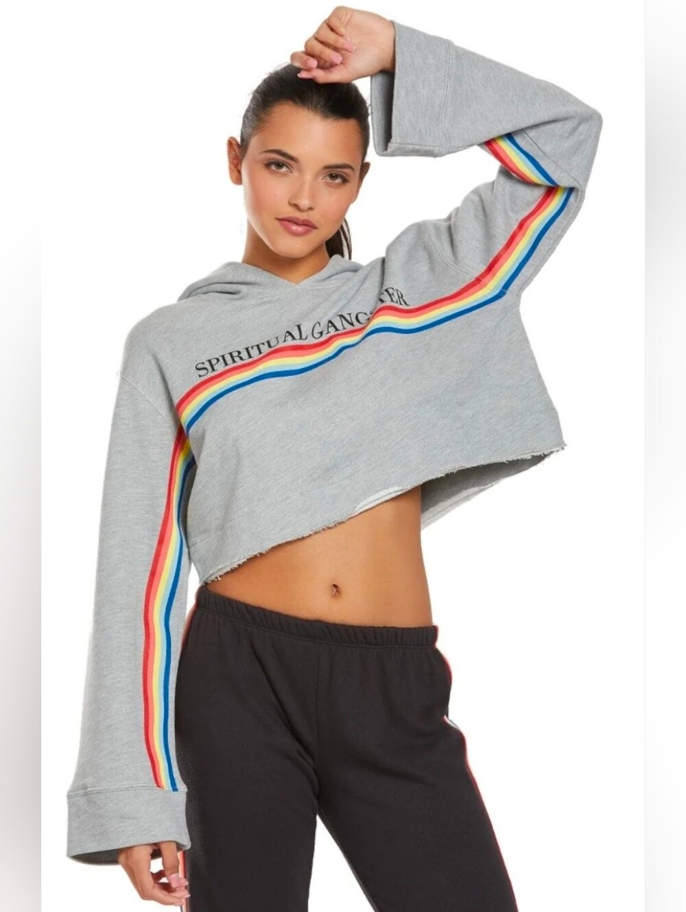 Spiritual Gangster Rainbow Dancing The Nigjt Away Hoodie XS MSRP $148